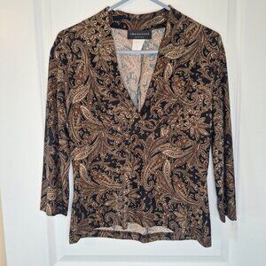 VINTAGE Beautiful Paisley Blouse Sz 12P